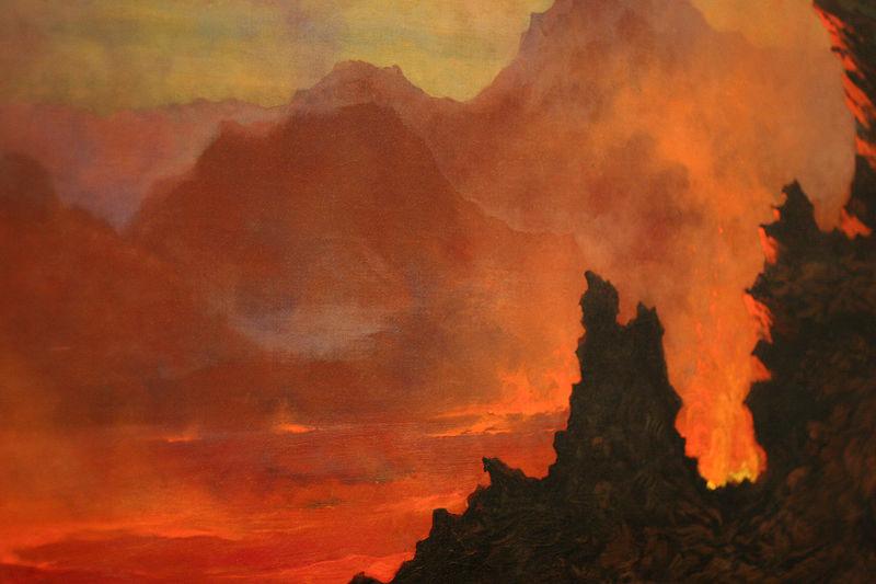 Jules Tavernier Kilauea Caldera, Sandwich Islands, oil painting image